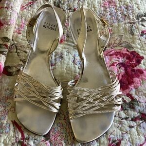 Stuart Weitzman Metallic Gold Sandals